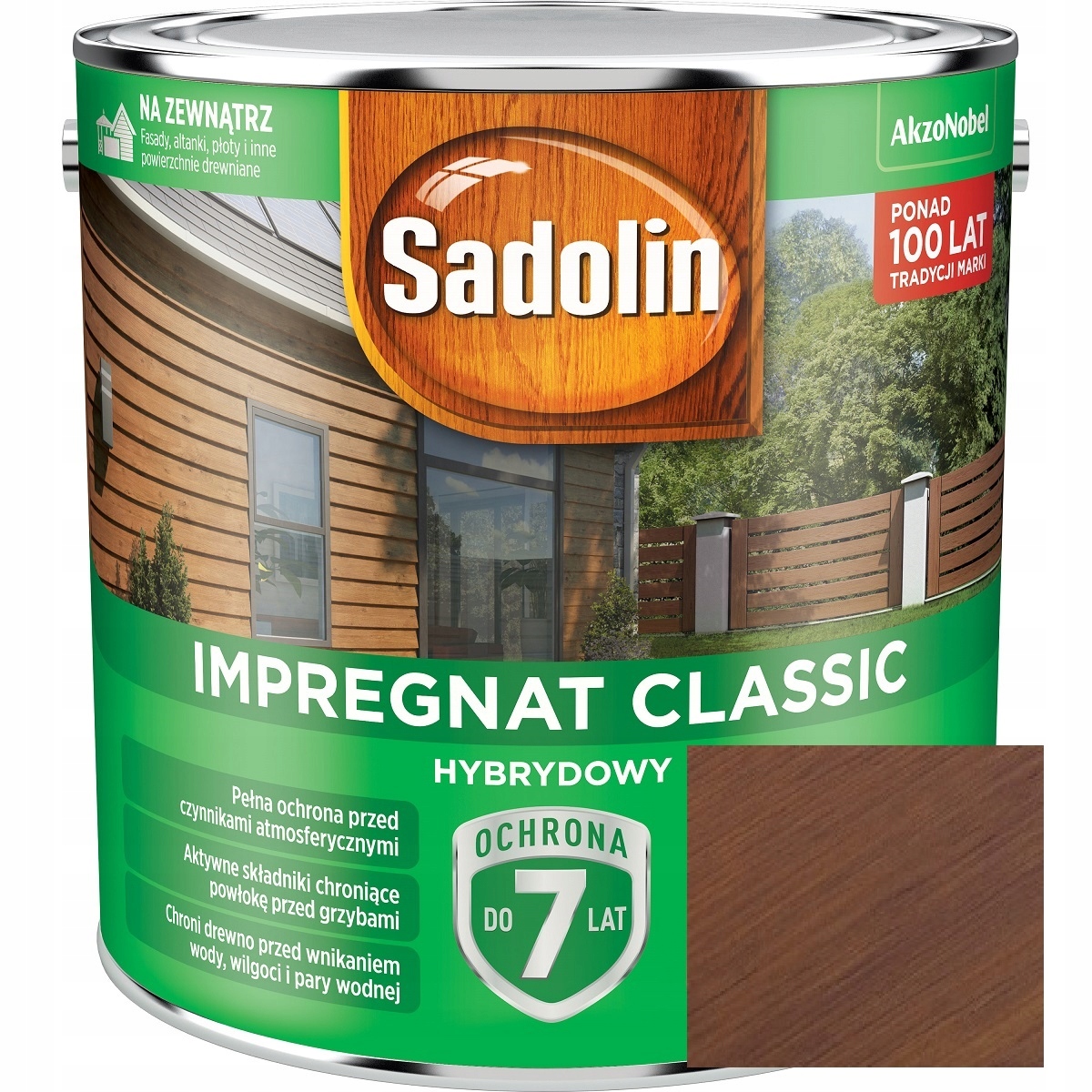 Sadolin Classic Hybrydowy Impregnat Do Drewna Orzech Włoski 4,5L
