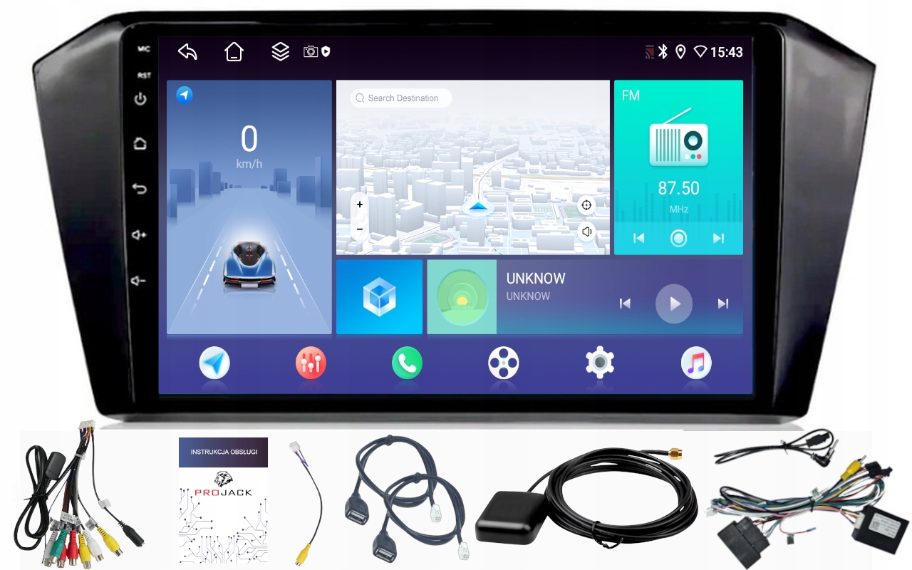 Radionavigační Systém Android Carplay Vw Passat B8 2014-2022 4GB 64GB Sim