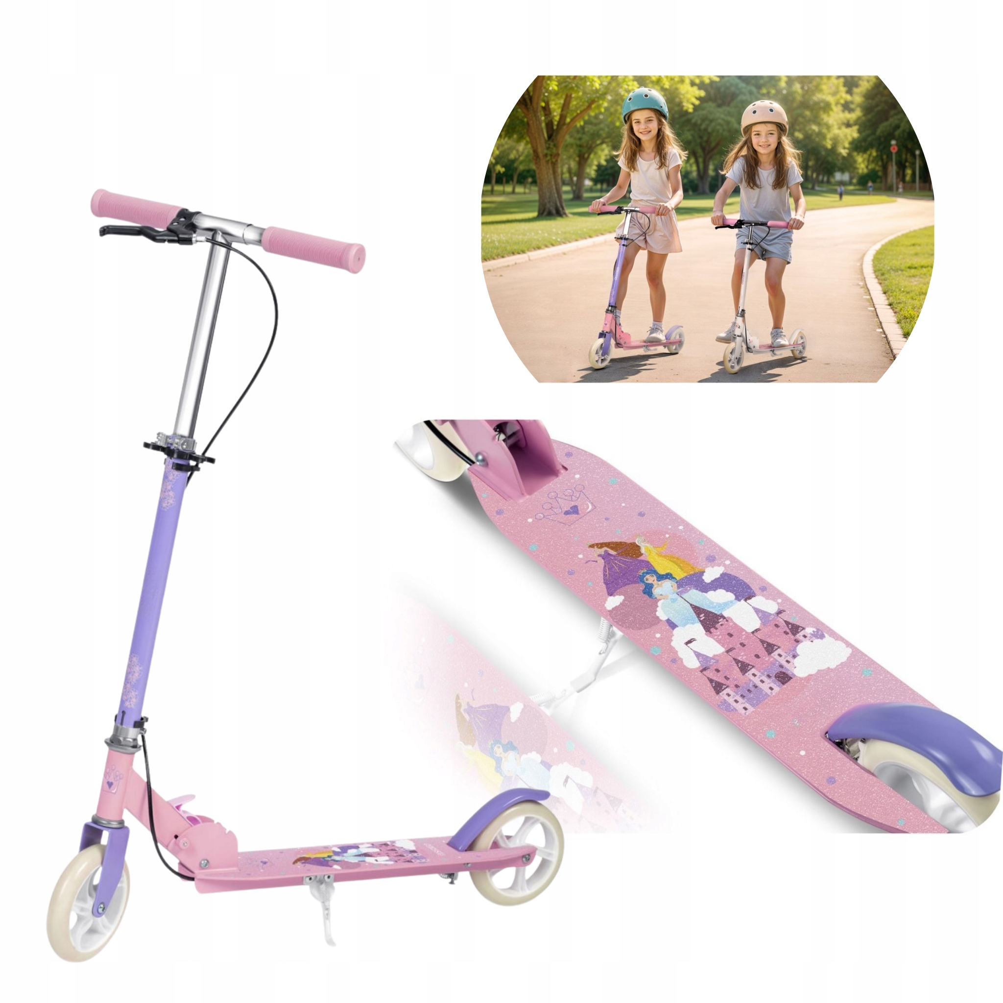 Miejska Hulajnoga Dwukołowa Składana Dla Dzieci 3-8 Lat