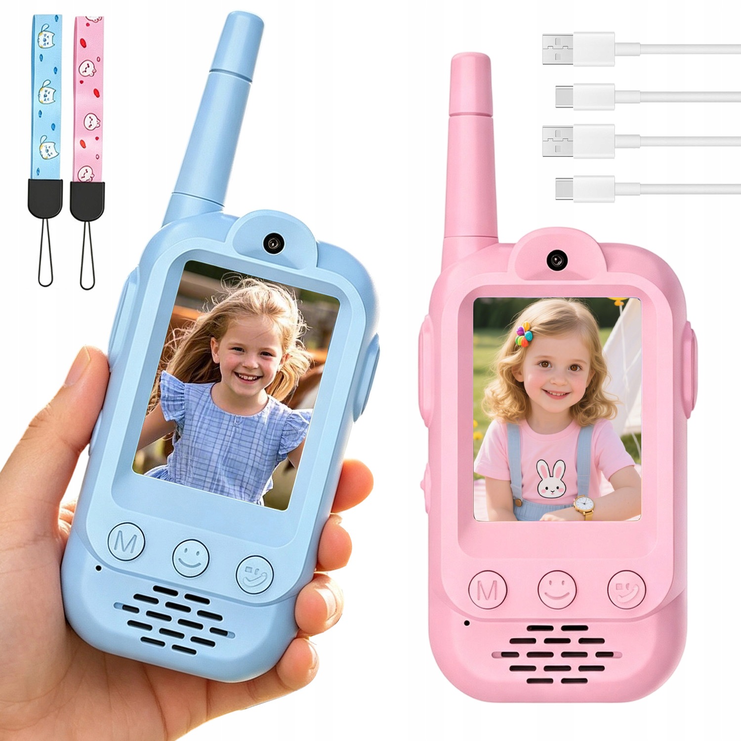 Walkie Talkie Dla Dzieci Bezprzewodowy Wideo Efekty Krótkofalówki 2SZT