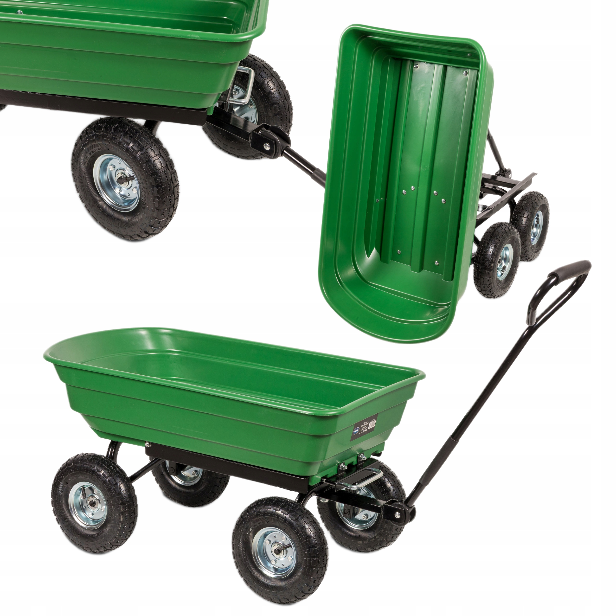 Přepravní zahradní vozík Výklopný vozík 75 l 250 kg 3v1 Dooc přívěs