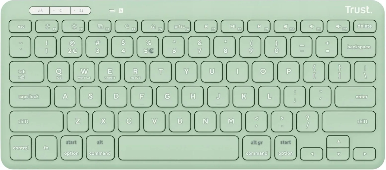 Bluetooth klávesnice Usb rádio Trust Lyra Bezdrátová Kompaktní