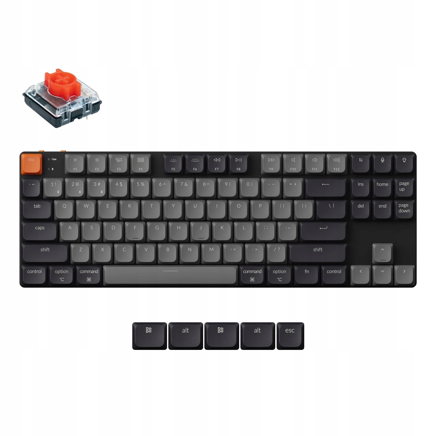 Keychron K1 Qmk Bezdrátová mechanická klávesnice Rgb verze 6 K1X-H1