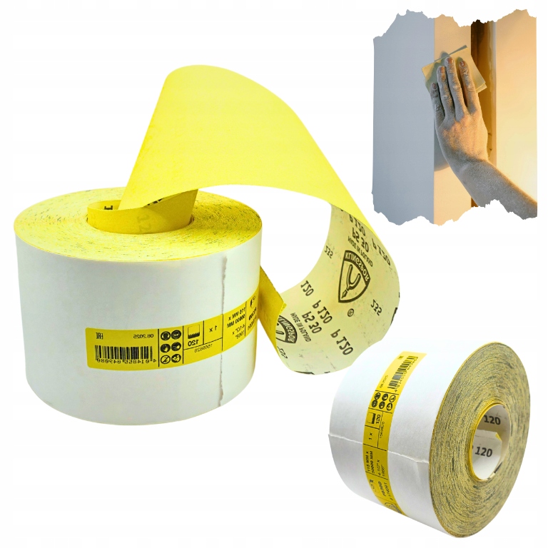 Papier Ścierny Klingspor do Szlifowania drewna lakieru P 80 115mm x 50m