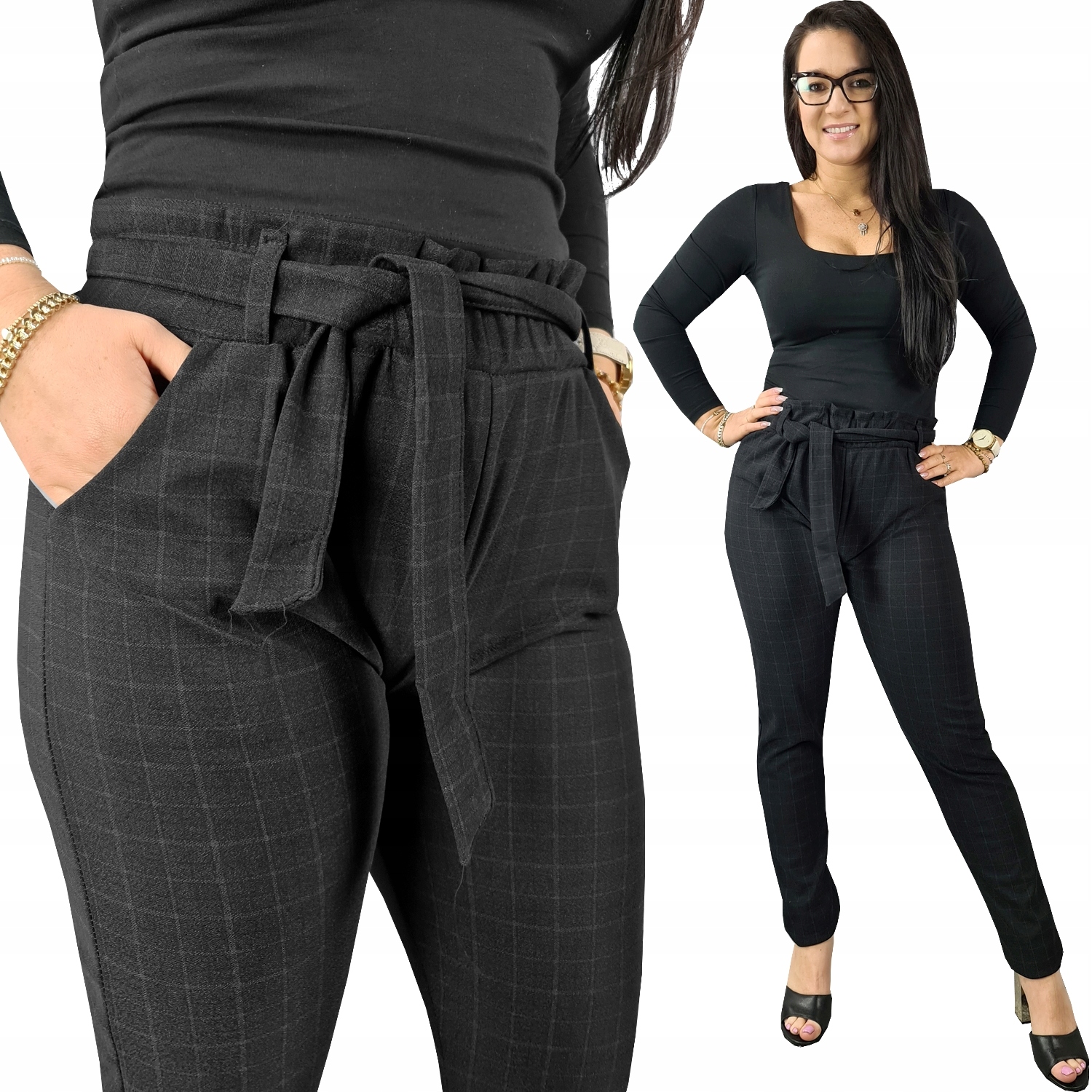 

Spodnie Wysoki Stan Casual damskie S/m