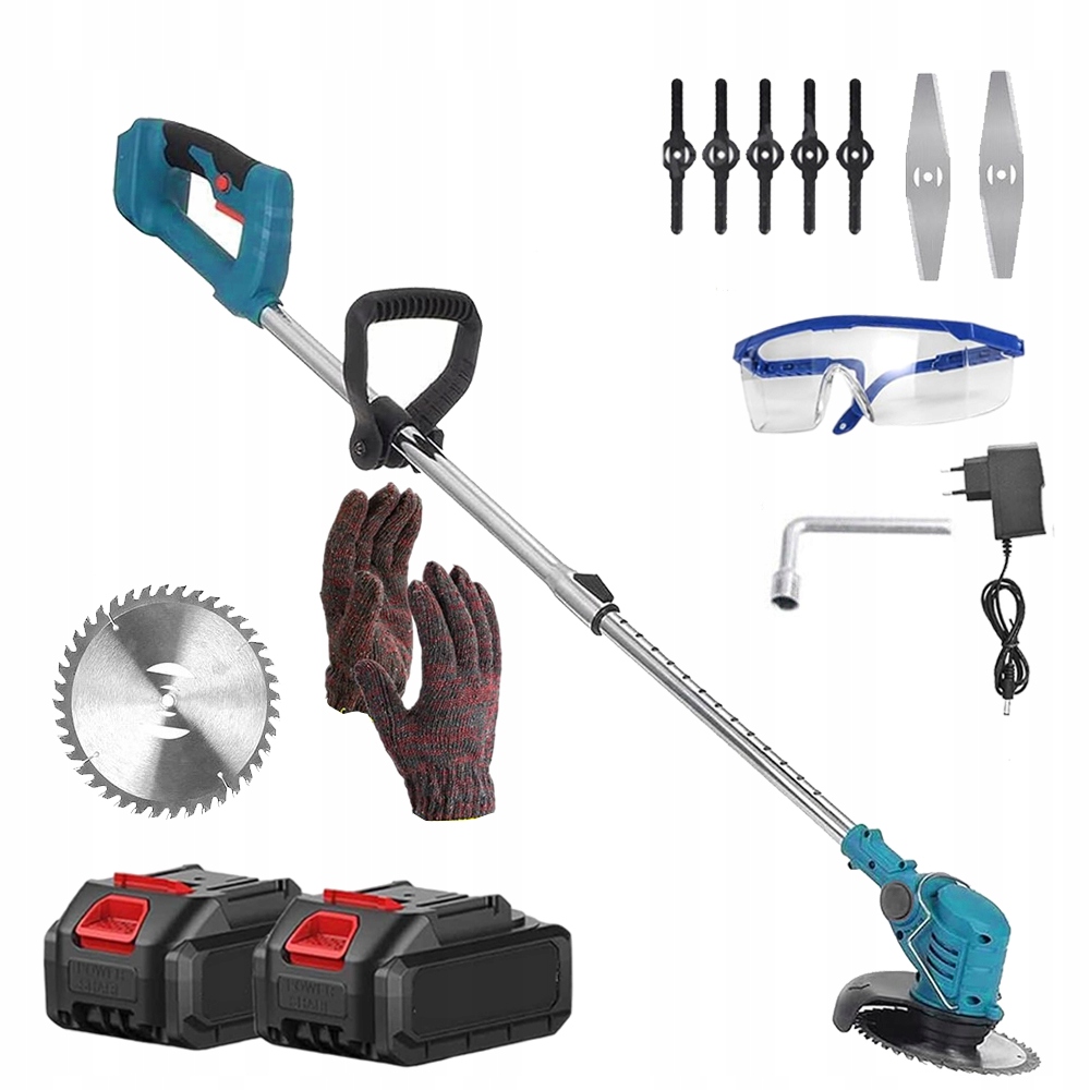 Aku Vyžínač 900 W 21 V SET+2 X AKU+7 Čepelí