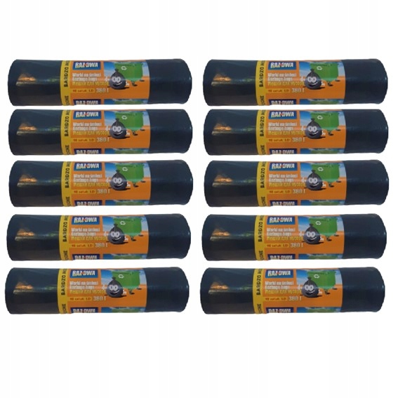 

Worki Na Śmieci Ldpe 360L 100 Szt 10 rolek