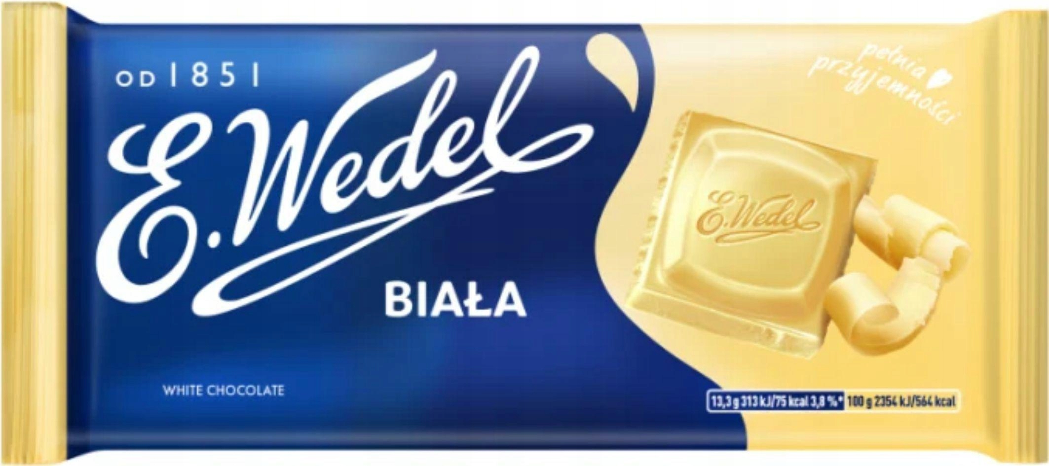 10 Sztuk Wedel Czekolada 80G Biała