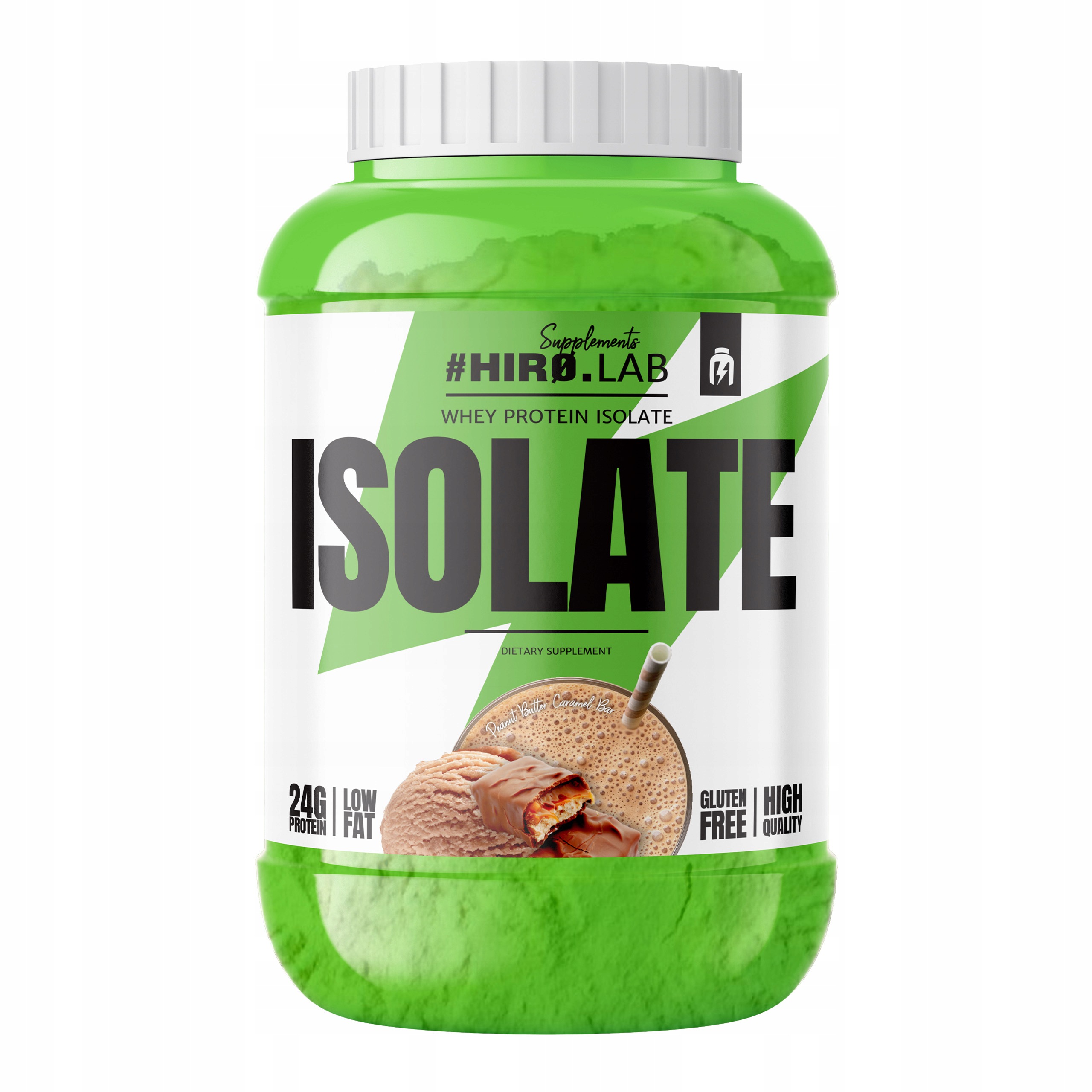 HiroLab Whey Protein Isolate 1800 g Bílkoviny Izolát Wpi Ořechový krém Doplněk Stravy