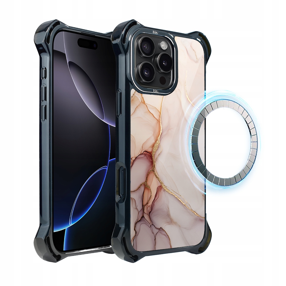 Pouzdro pro iPhone 16 Pro Ibizu DropGuard Ultra s MagSafe, růžový alabastr