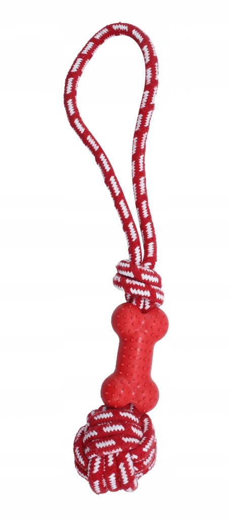 

Zabawka Dla Psa Sznur gryzak szarpak Z Piłką 40 cm