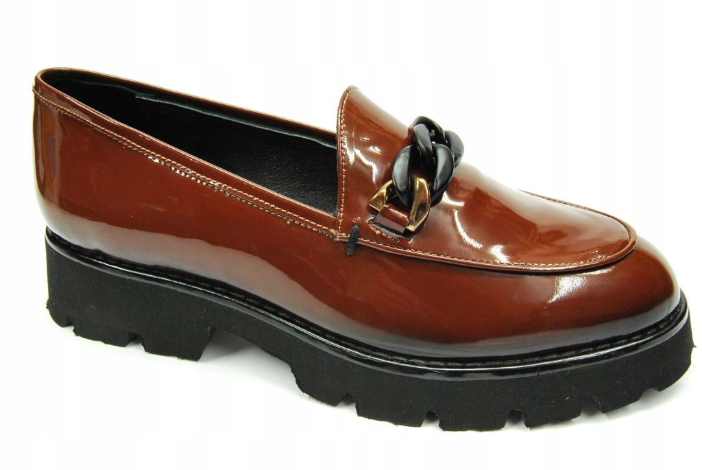 BOMBONELLA 108592 LORDSY mokasyny brązowe SKÓRA 40