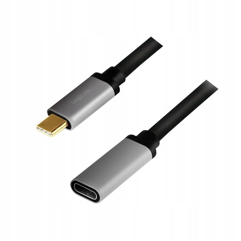 Kabel Usb-c M/F,4K/60Hz aluminiowy 0.5m