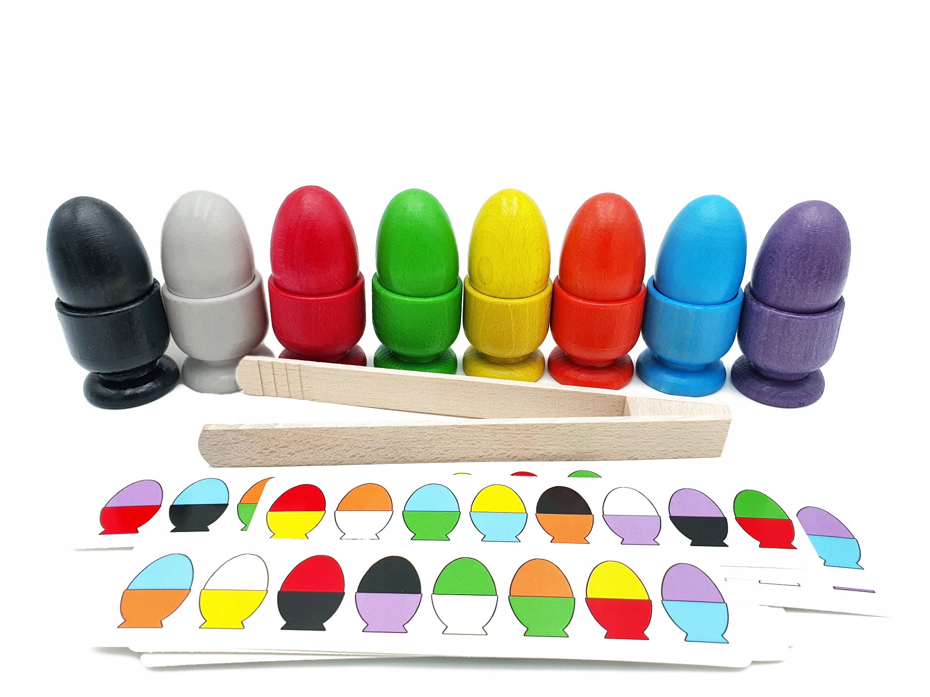 

Sorter drewniane jajka Montessori