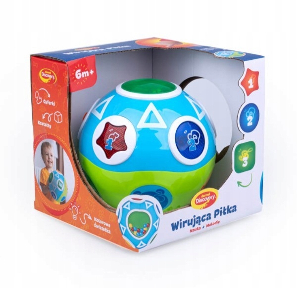 DUMEL WIRUJĄCA PIŁKA INTERAKTYWNA MÓWIĄCA PL 6m+ Wiek dziecka 6 m +