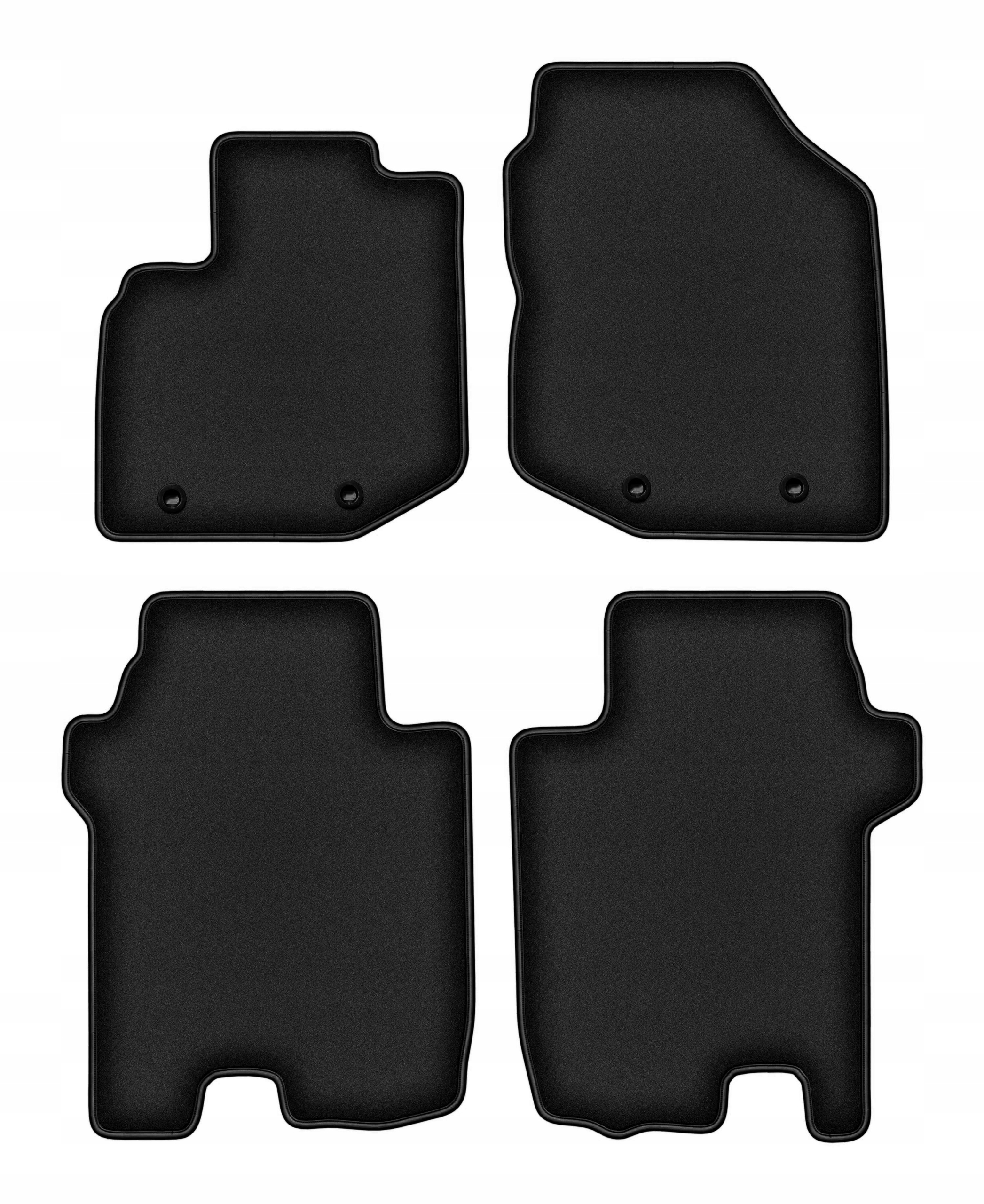 Koberčeky do auta velúrové čierne 4 ks pre: Honda Jazz III 2008-2011