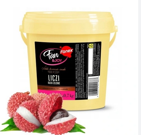 Levně Želé Bonbony Gelové Kuličky S Příchutí Liči bubble tea 1 kg Fanex 1000 g