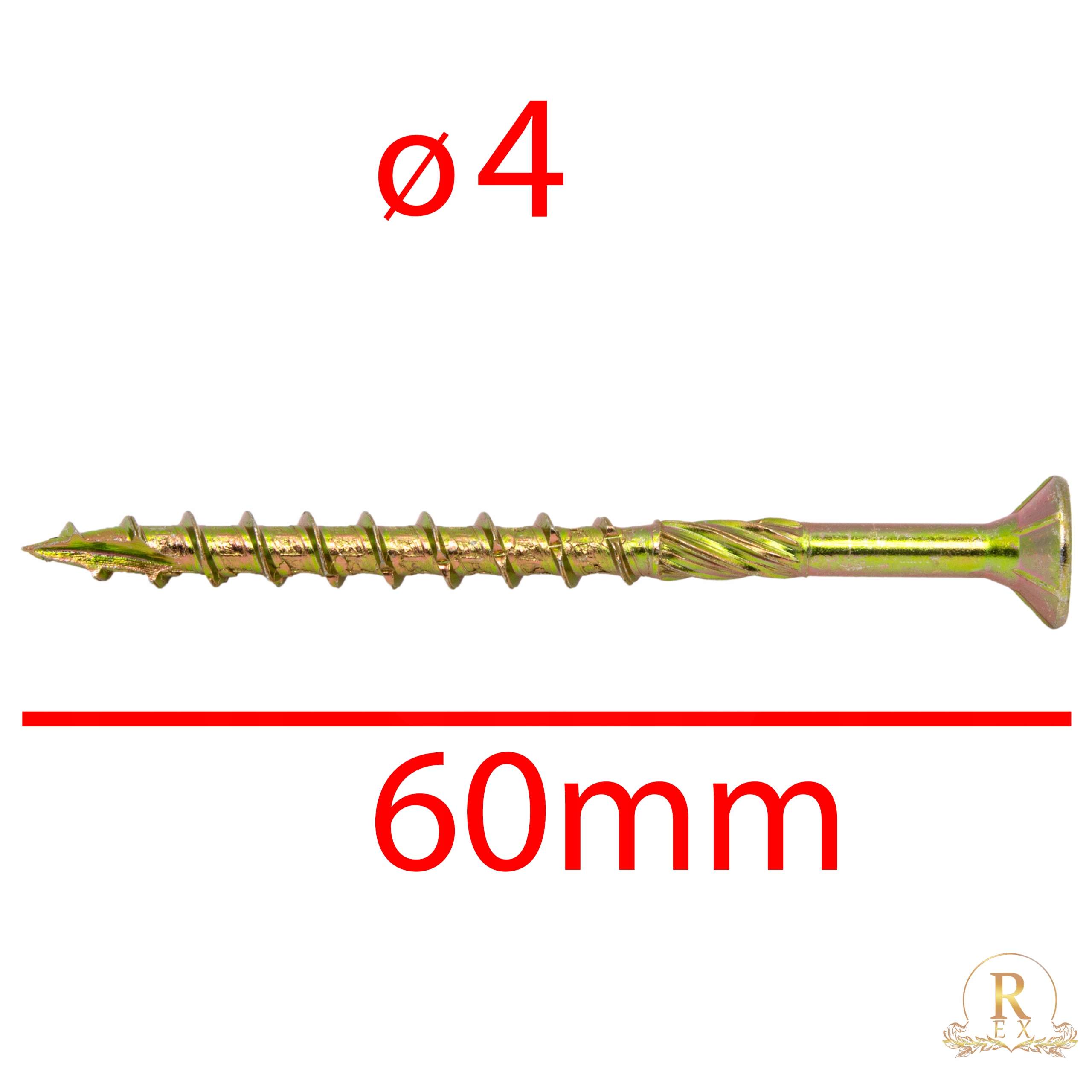 WKRĘTY CIESIELSKIE 4X60 WKRĘT DO DREWNA Z ŁBEM STOŻKOWYM TORX 200SZT Kod producenta 4x60