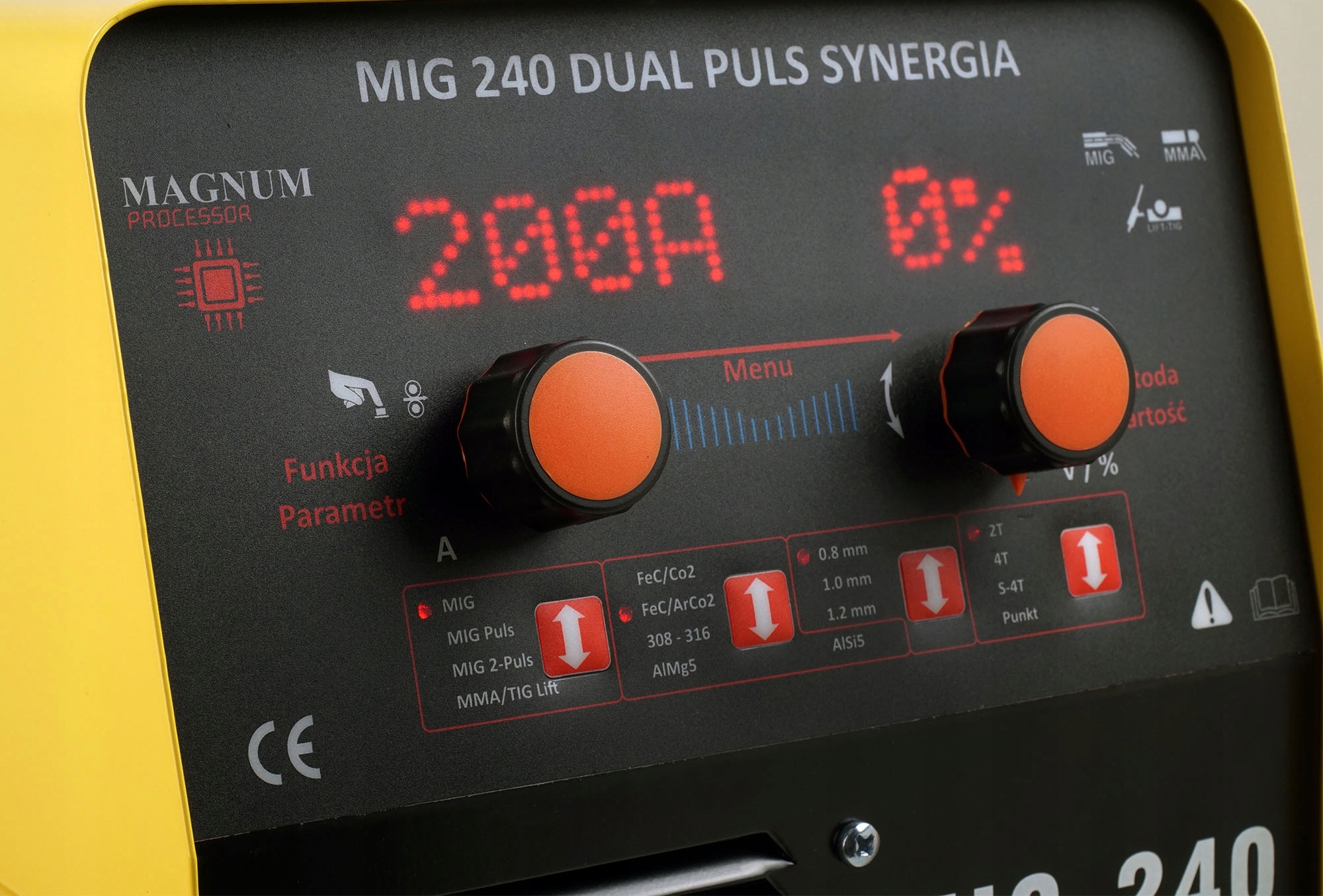 SPAWARKA migomat MAGNUM MIG Dual Puls 3w1 Synergia Model MIGOMAT MIG 240 DUAL PULS