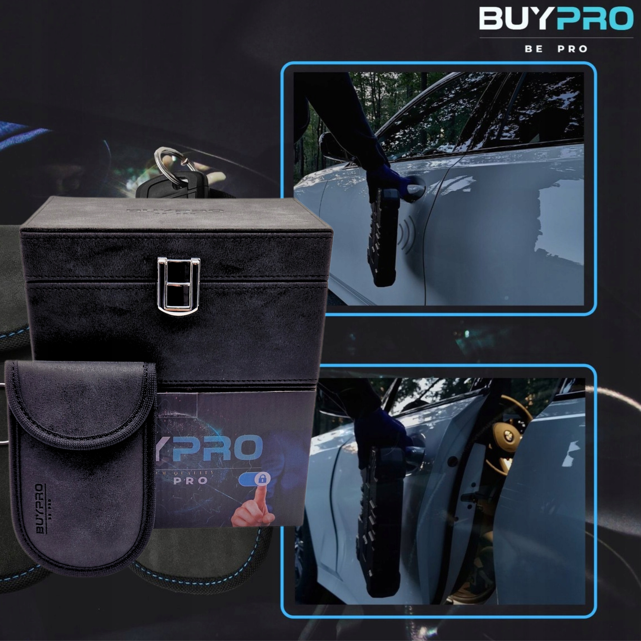 PUDEŁKO NA KLUCZYK KEYLESS Klatka Faraday ZESTAW Model BUYPRO