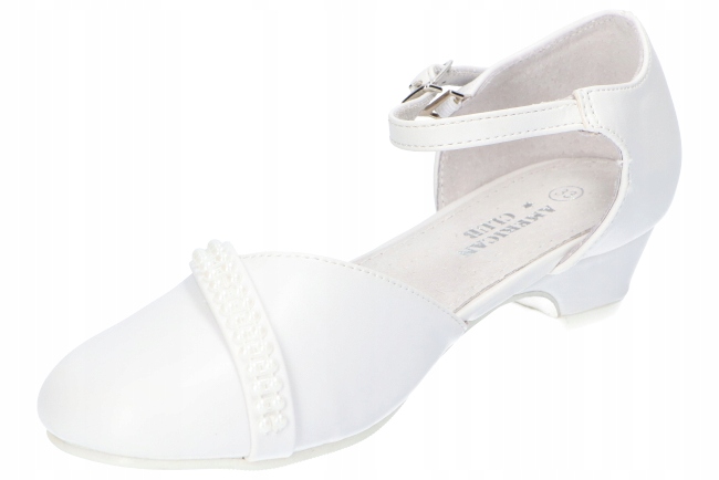 AMERICAN CLUB KOM41 BUTY KOMUNIJNE GALOWE DLA DZIEWCZYNEK KOMUNIA BIAŁE 34 Stan opakowania oryginalne