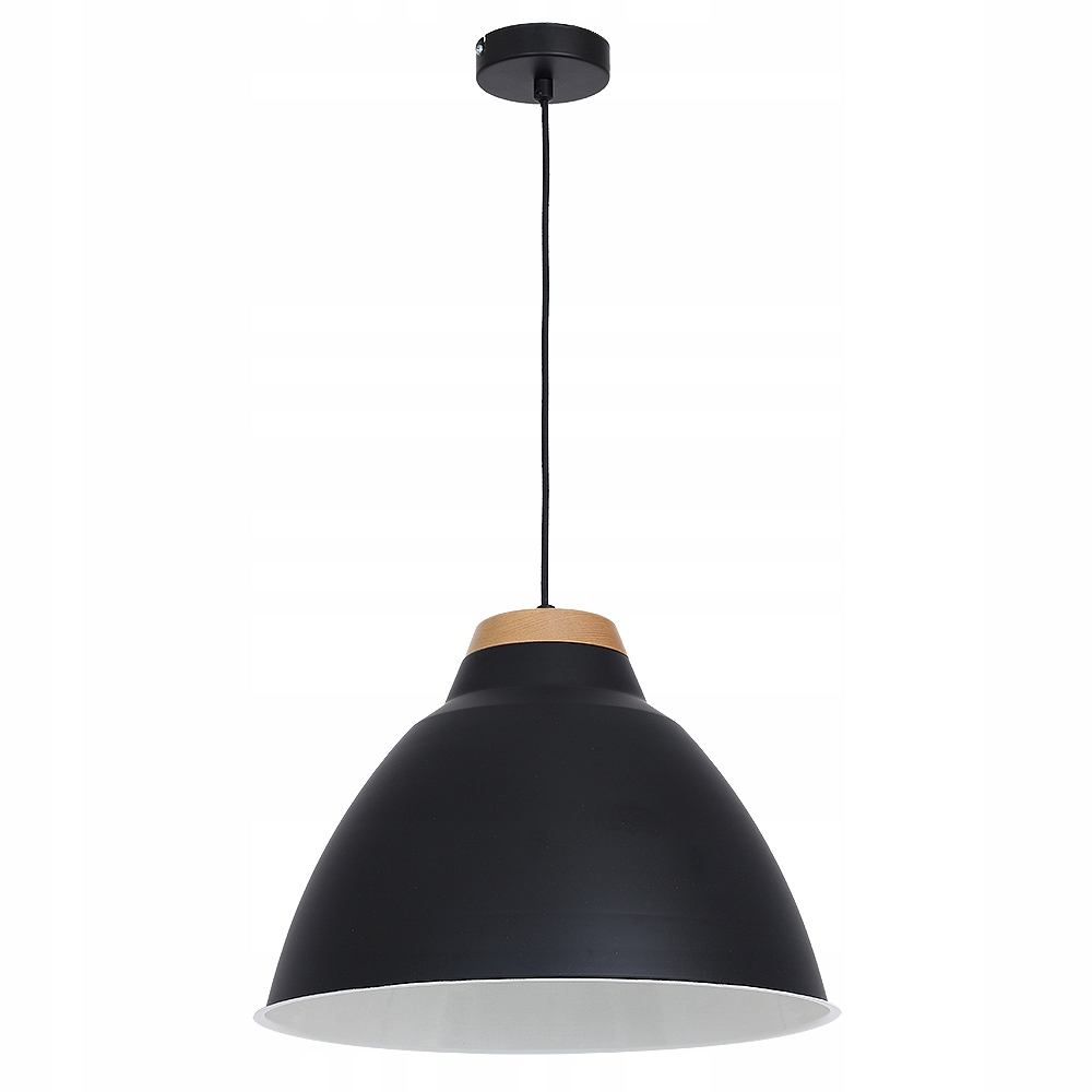 Závěsná černá kovová kuchyňská lampa Luminex Skal 1 x E27