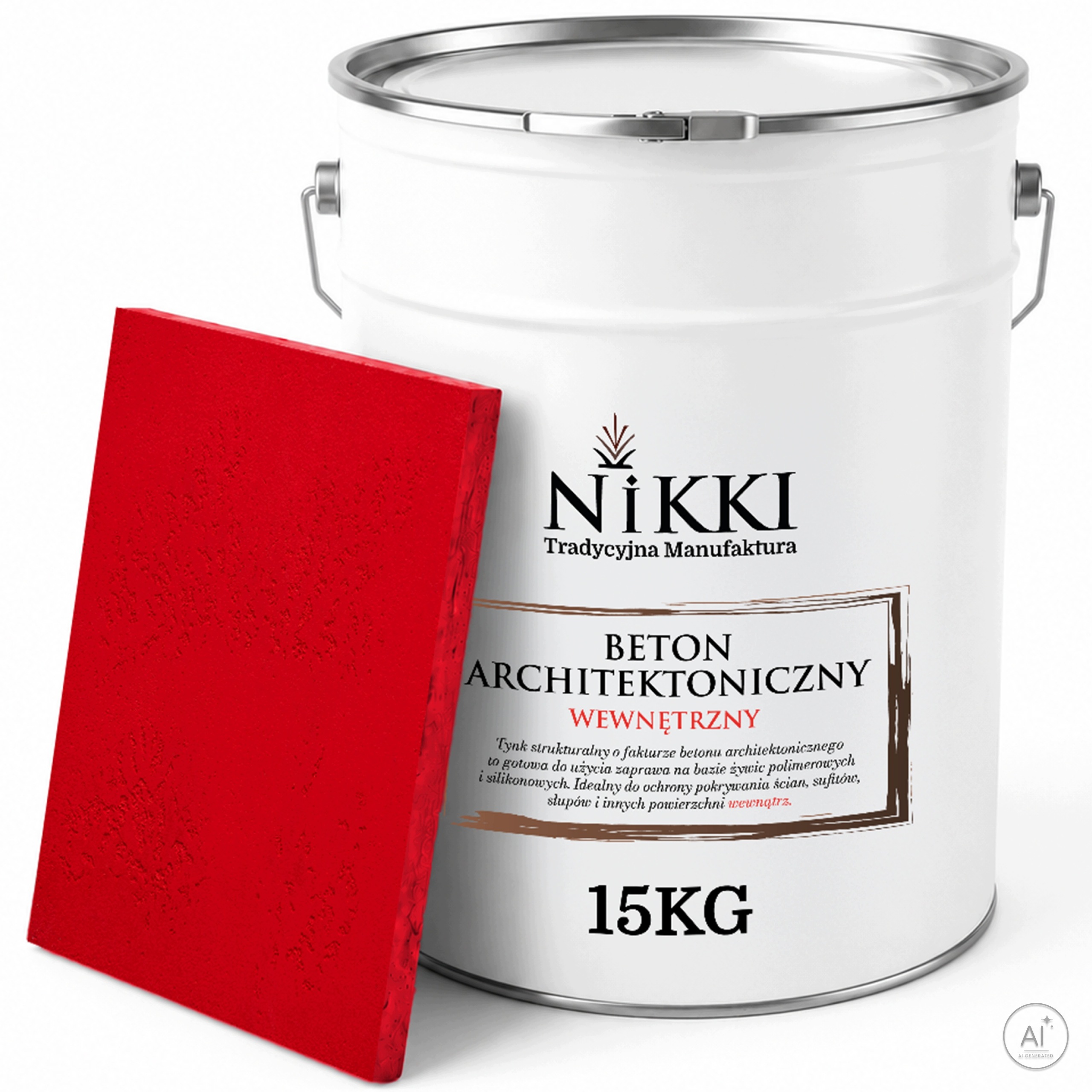 Dekorativní omítka se strukturou Betonu Vnitřní 15 kg Červená Ohnivá H3616