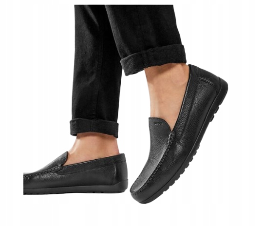 Geox Pánské Černé Kožené Polobotky 39 S7E