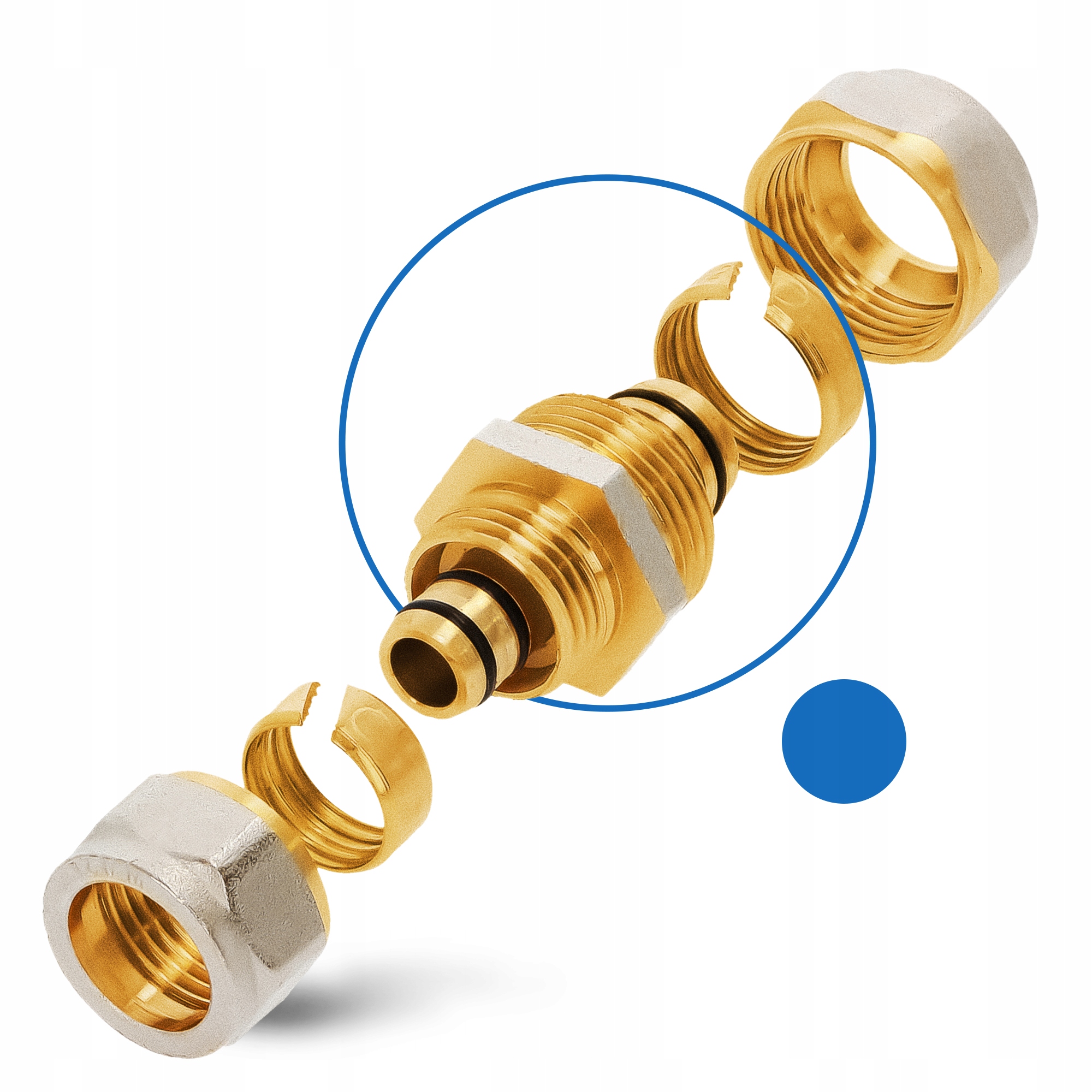 Złączka PEX 20x16 mm SKRĘCANA Nypel Mufa Łącznik Złącze Skrętna Prosta Rury Średnica 20 mm