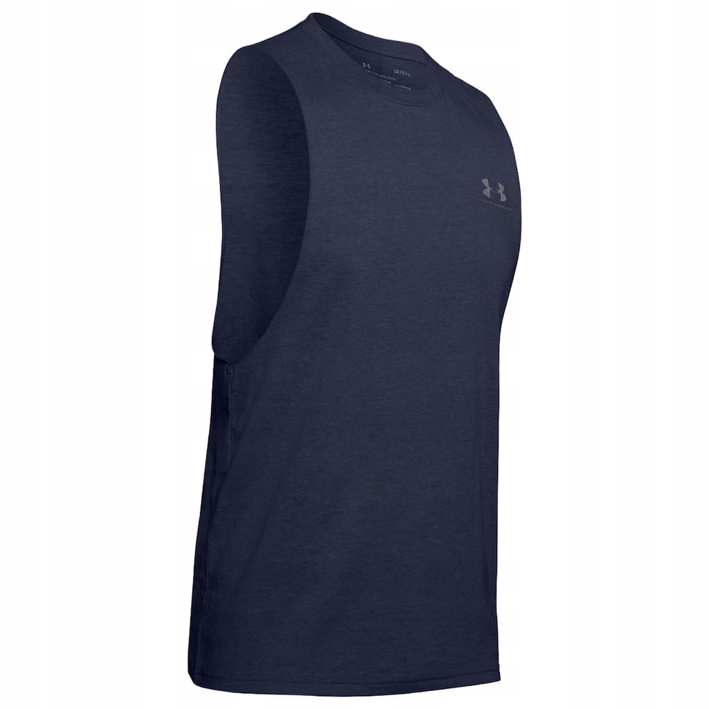 Tričko Tank Top Under Armour Left Chest Cut-Off tmavě modrá M
