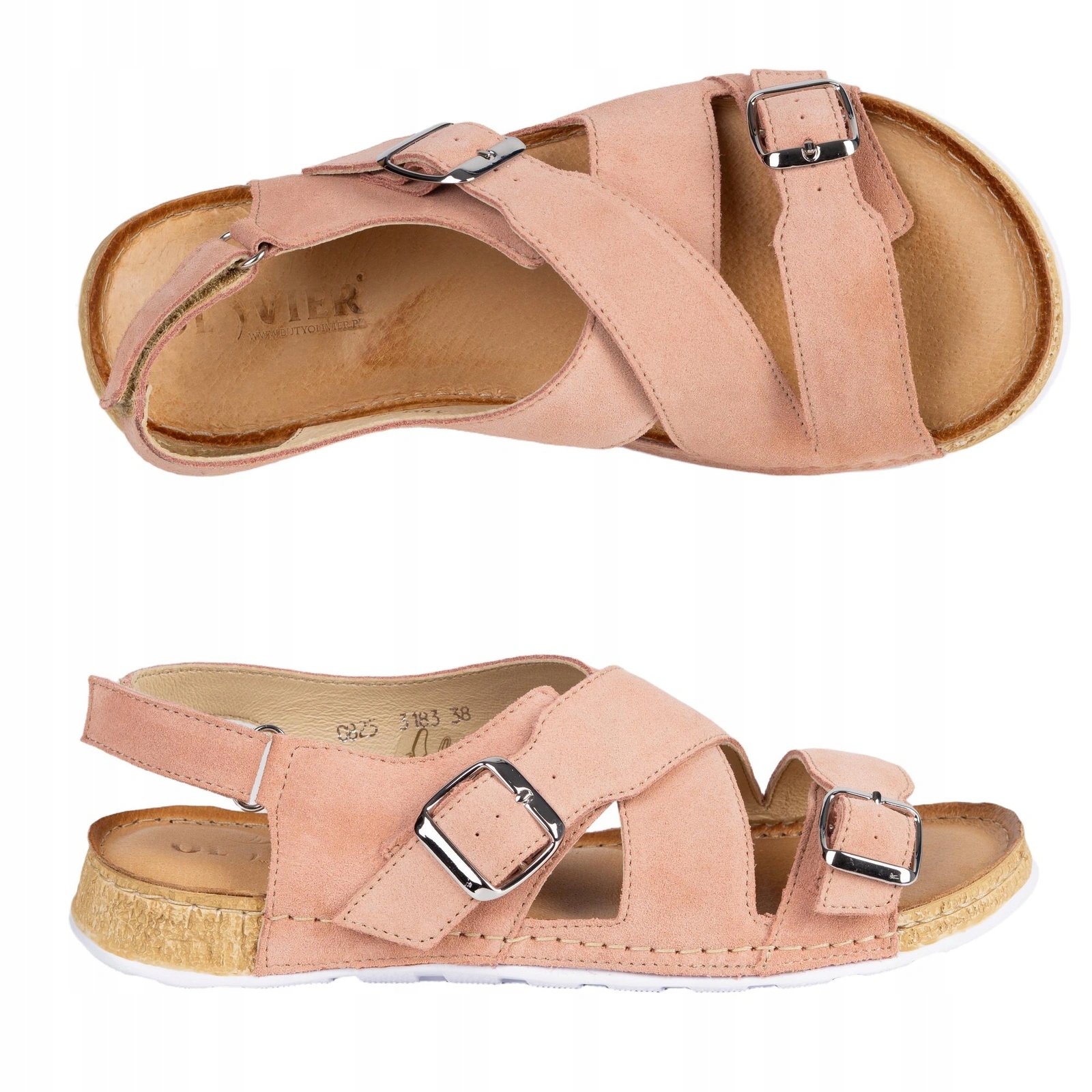 Dámské kožené barefoot-friendly sandály Marisa růžové 40