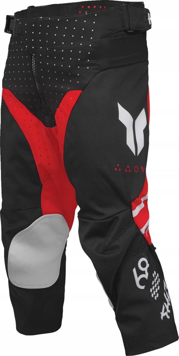 Detské Nohavice Na Cross Thor Launchmode Futura Black/red 22