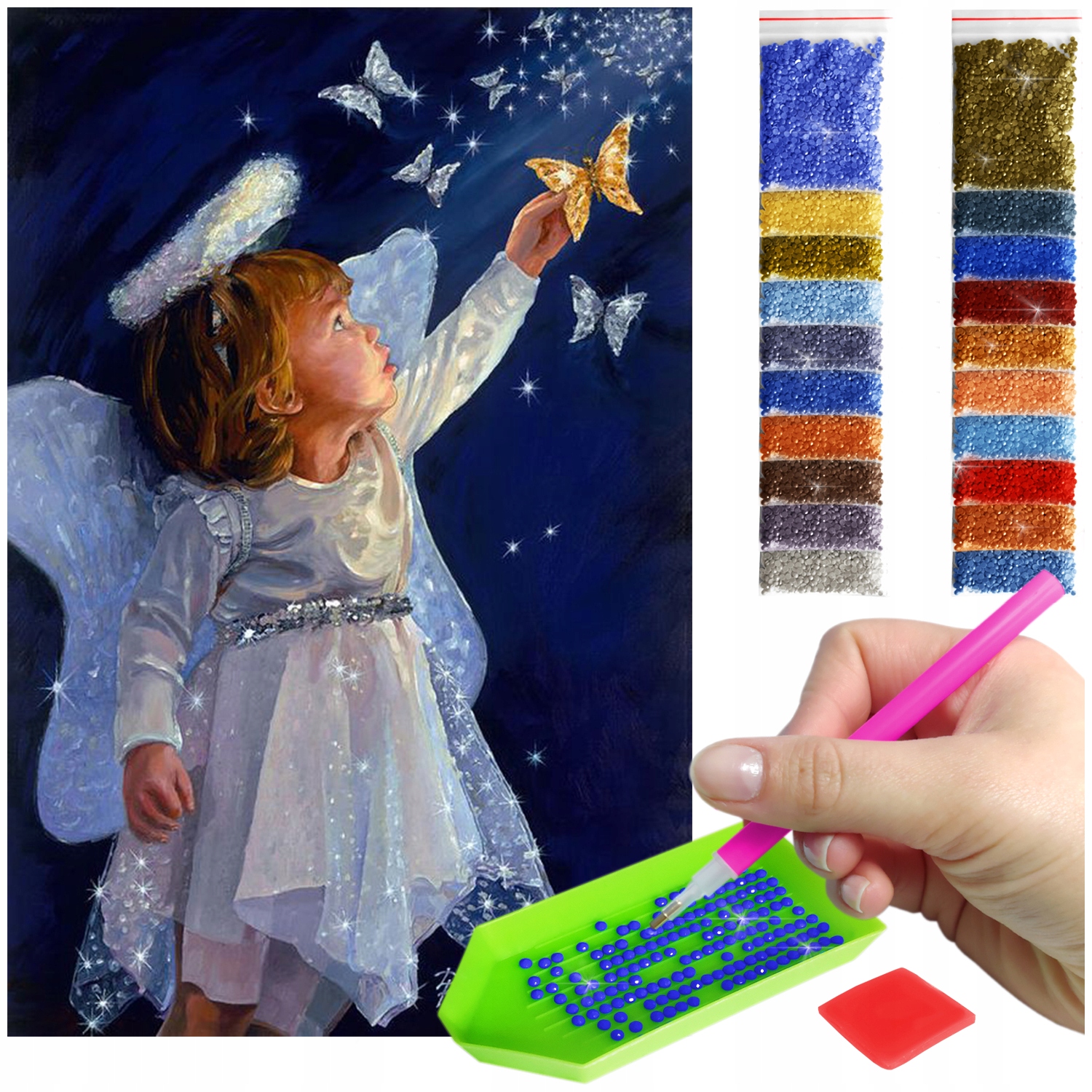 Haft Diamentový Velký 60x40cm Diamond Painting Mozaika Diamentové Příslušenství