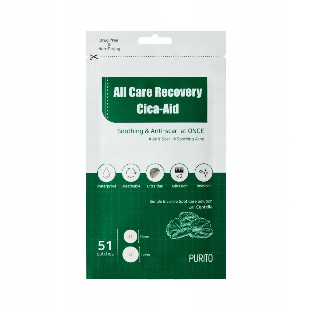 

Purito All Care Recovery Cica Aid Plastry