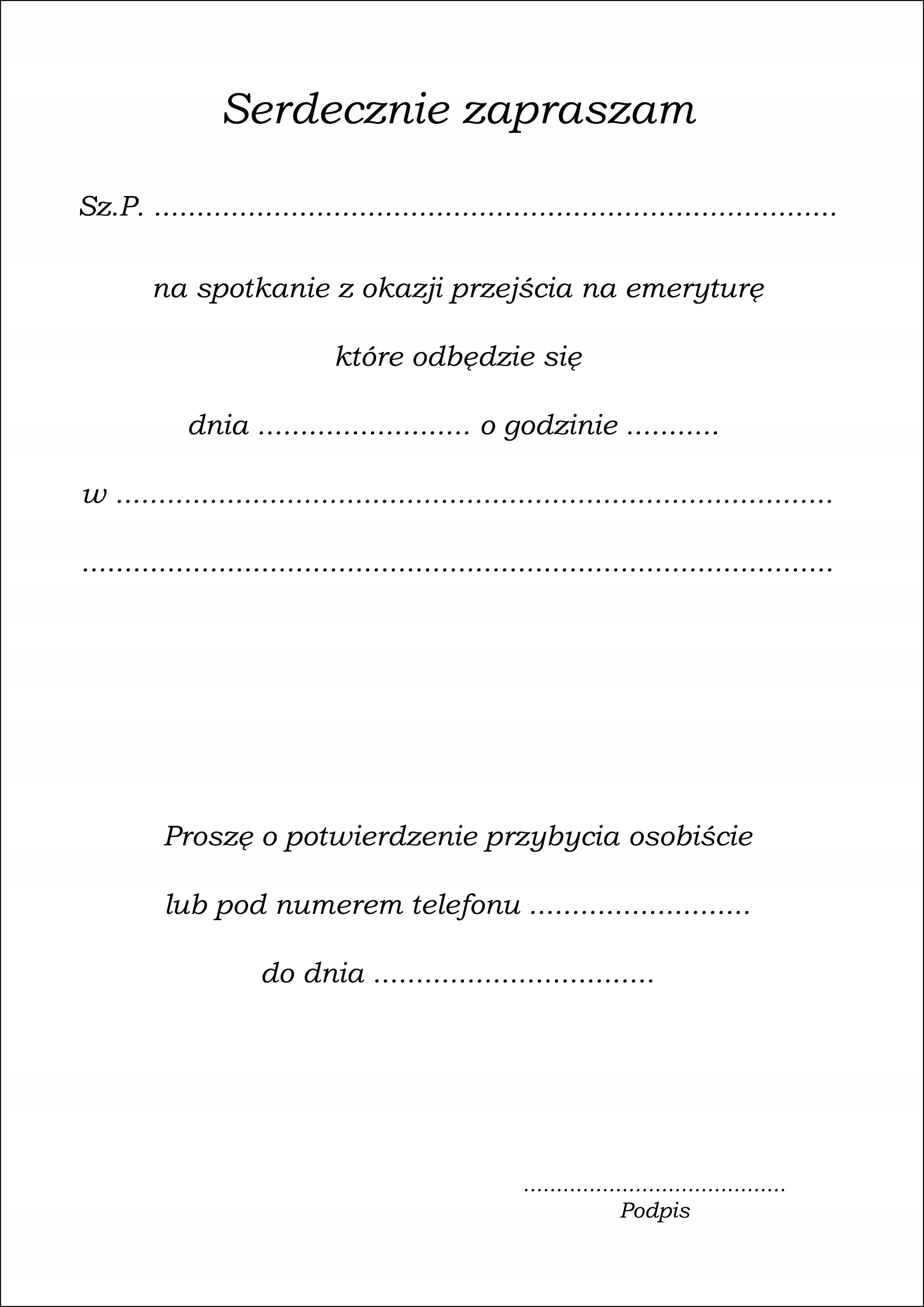 Zaproszenie zaproszenia Emeryturę Emerytura - em32 PKP Wysokość produktu 21 cm
