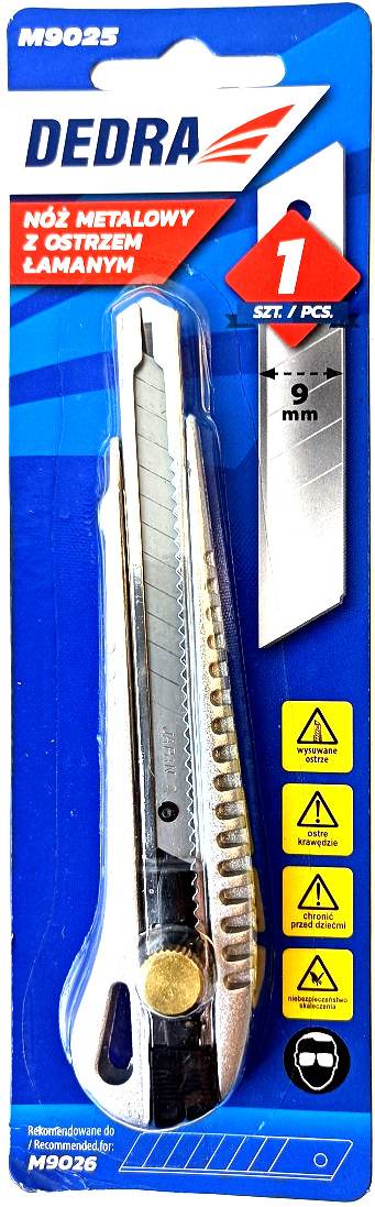 

Nóż Monterski Tapicerski 9mm Solidny Dedra