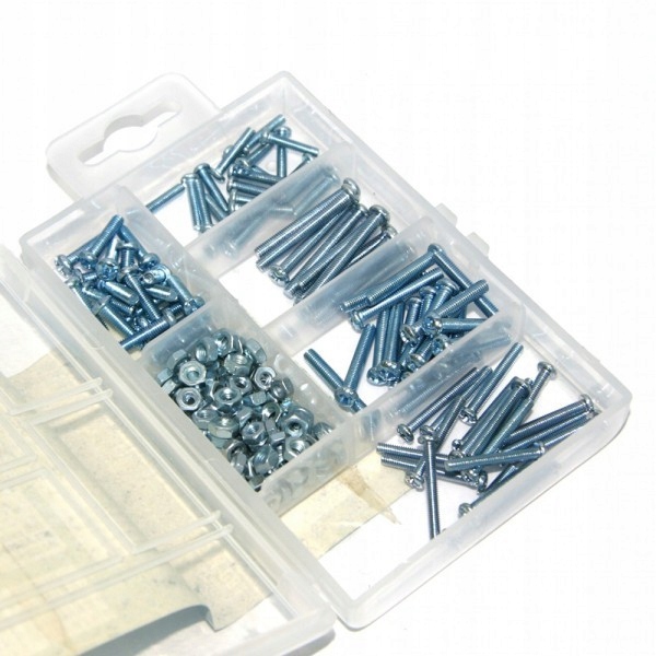 Zestaw śrubki/ nakrętki M2,5/ M3 180 szt.