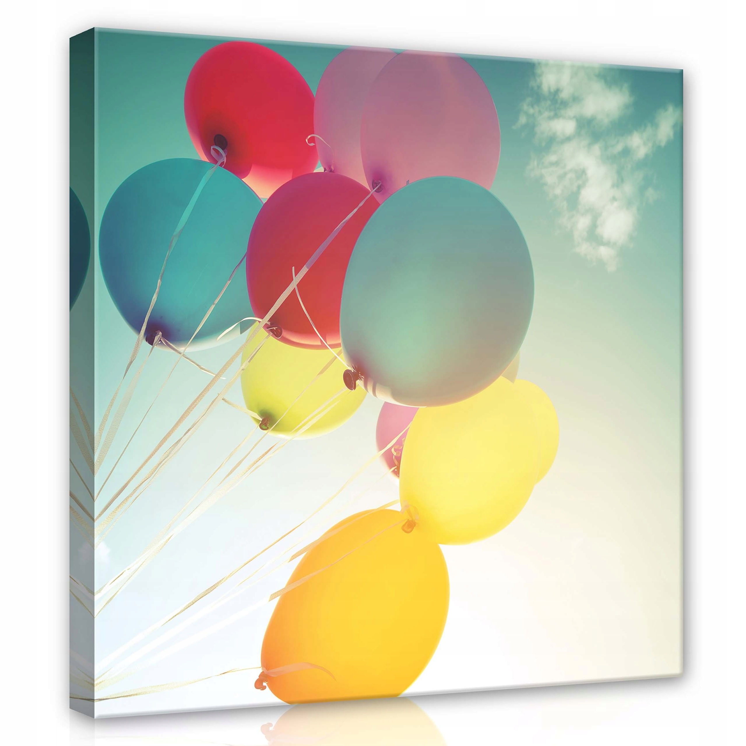 Obraz 80x80 Balóny nebe svátek radost zábava let sny barvy světlo