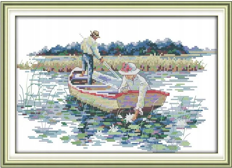 Křížková výšivka počítaná sada (kanva, mulina)