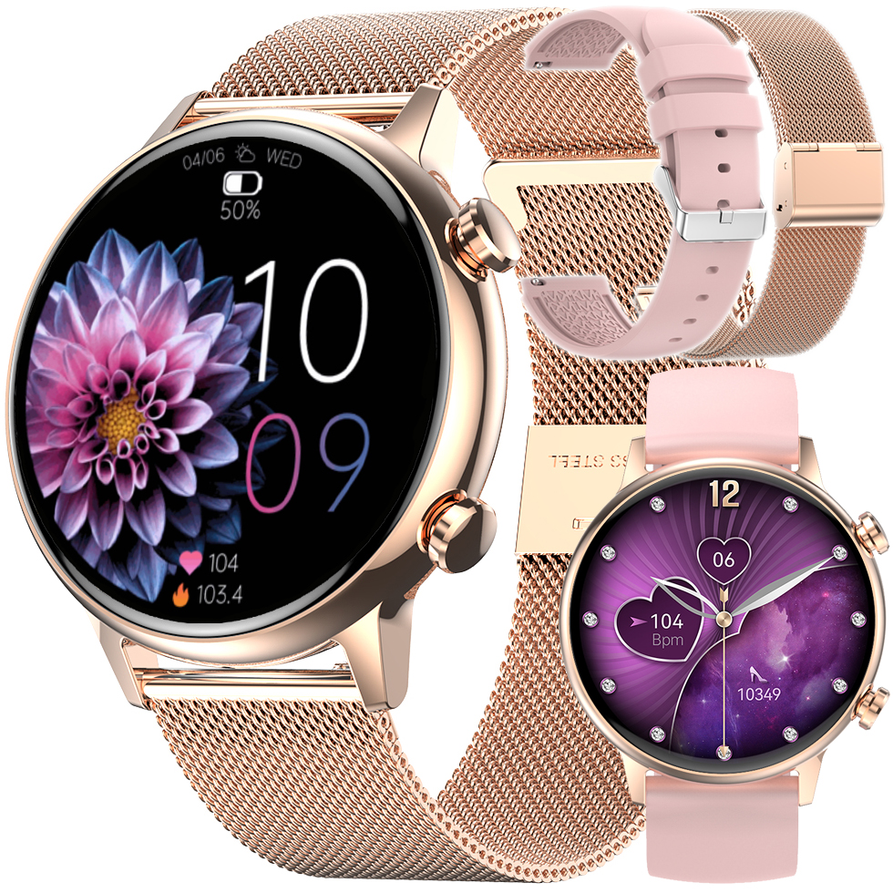 

Smartwatch Zegarek Damski Dla Kobiety Amoled Puls