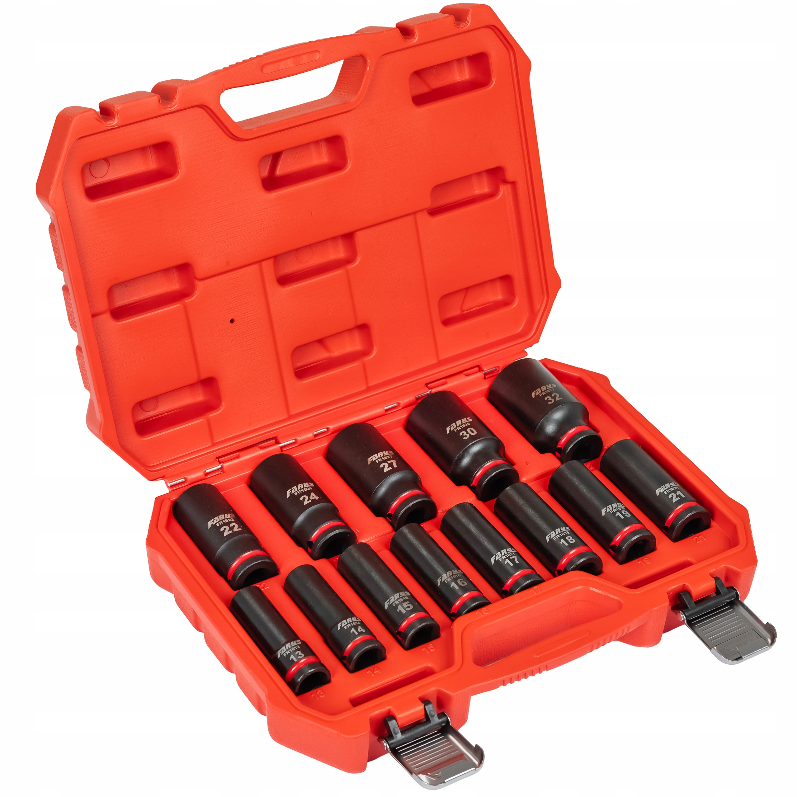 Nasadki Udarowe Długie 1/2 13-32mm Zestaw 13szt. Profesjonalne Mocne FR2564