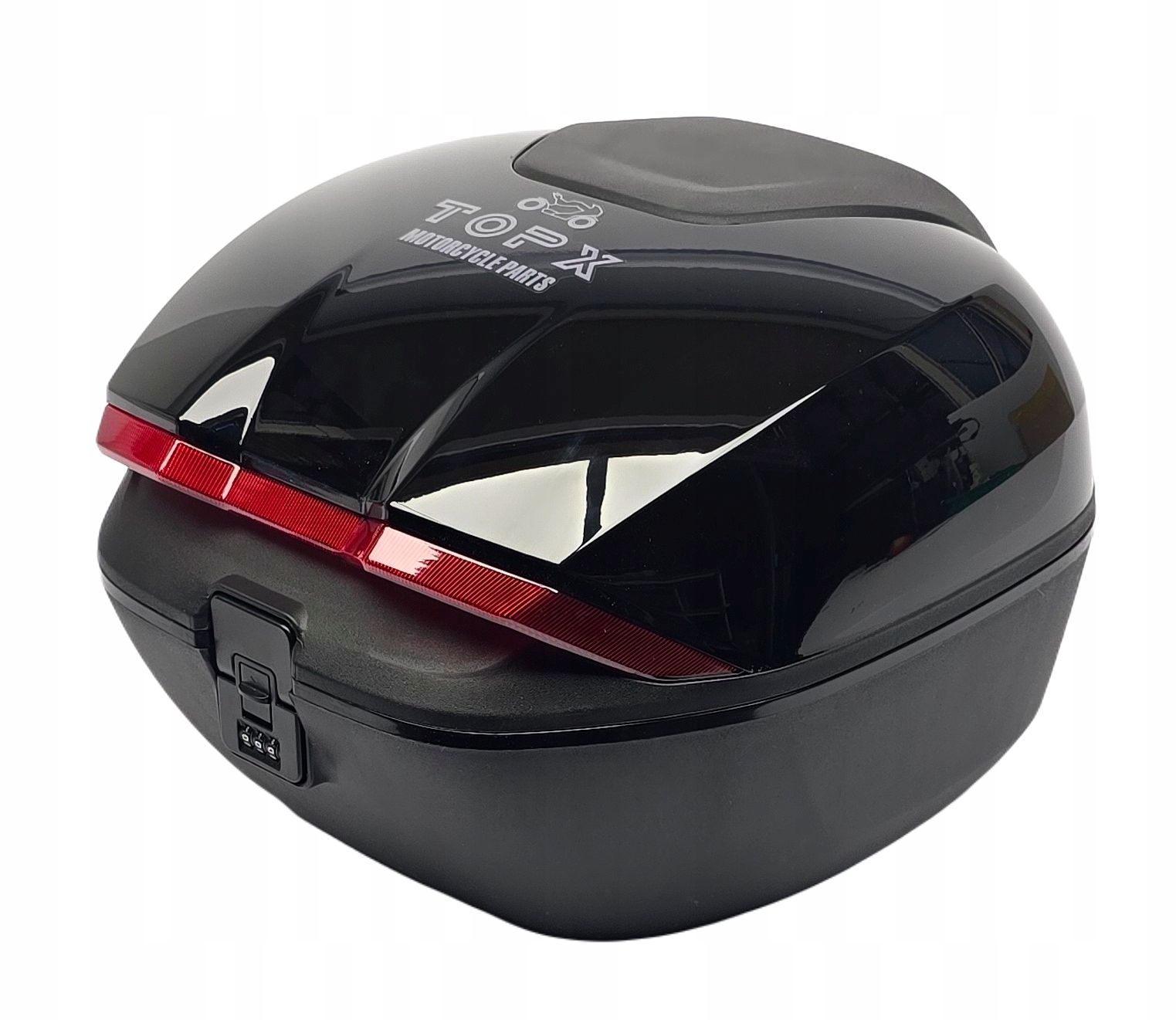 Plastový Středový Kufr TopX Černý 32L Bezklíčový Šifra 25r