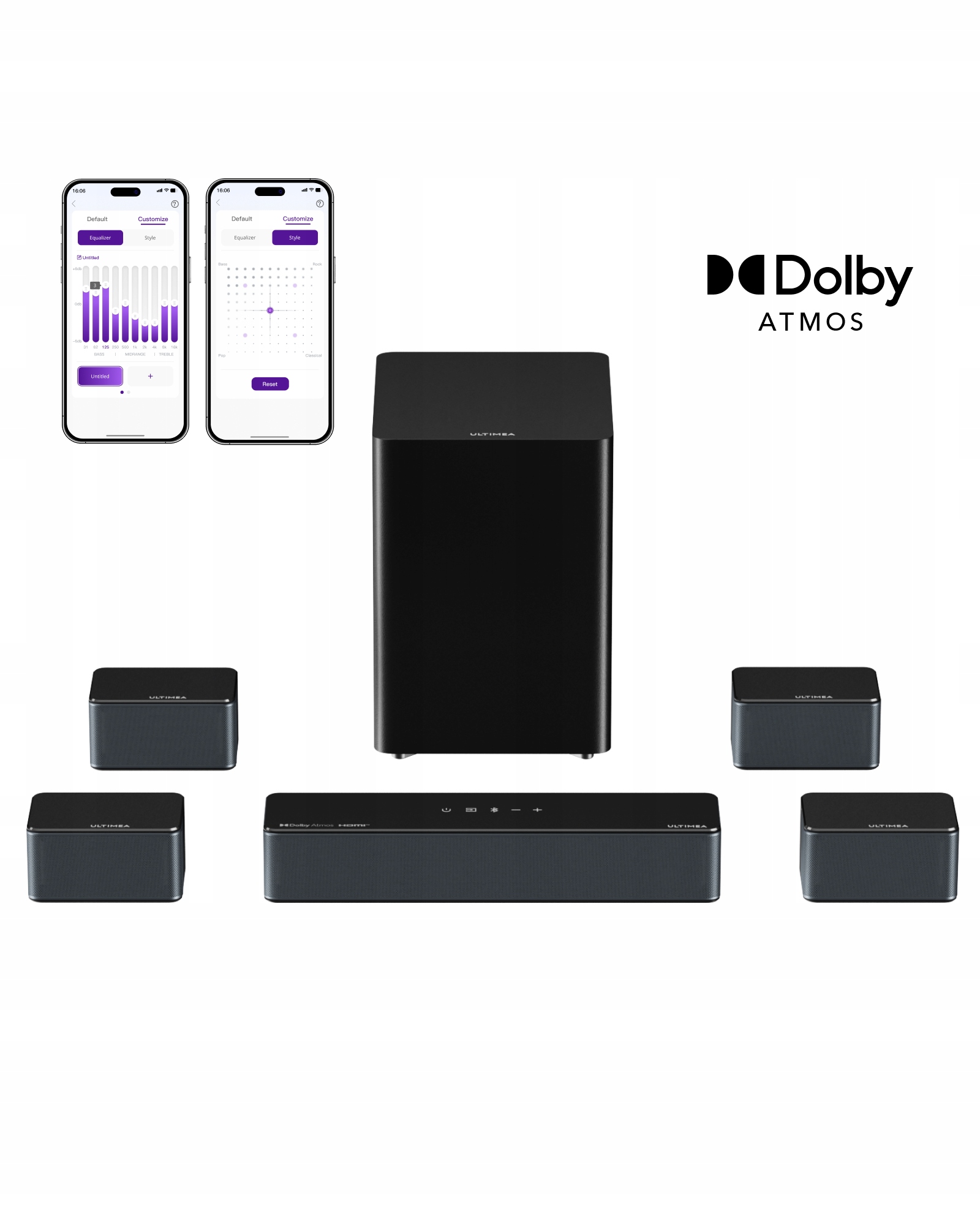 Poseidon D80 Boom Ultimea Soundbar Dolby Atmos 7.1-kanałowy