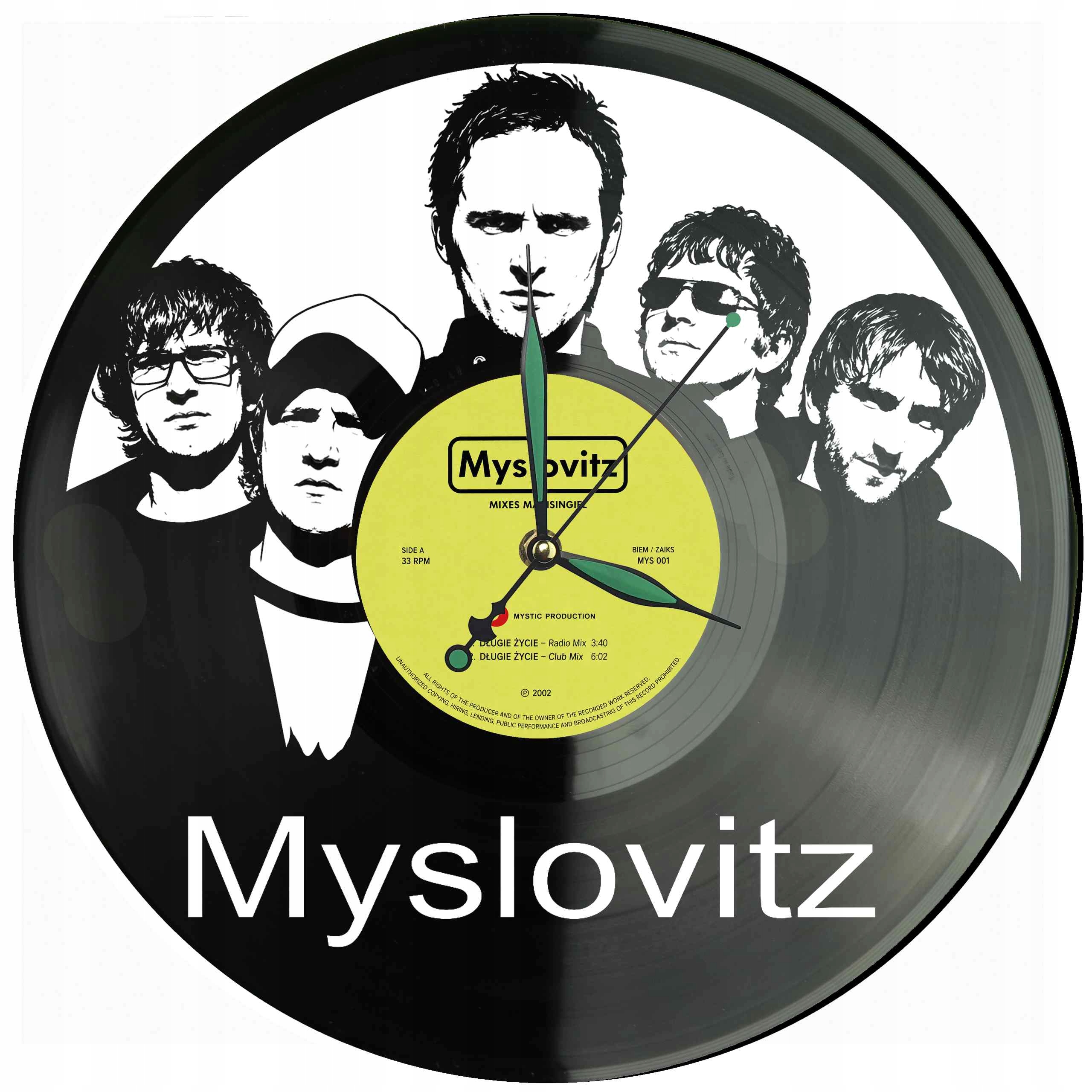 Myslovitz Winyl Zegar Ścienny Płyta Winylowa Upominek