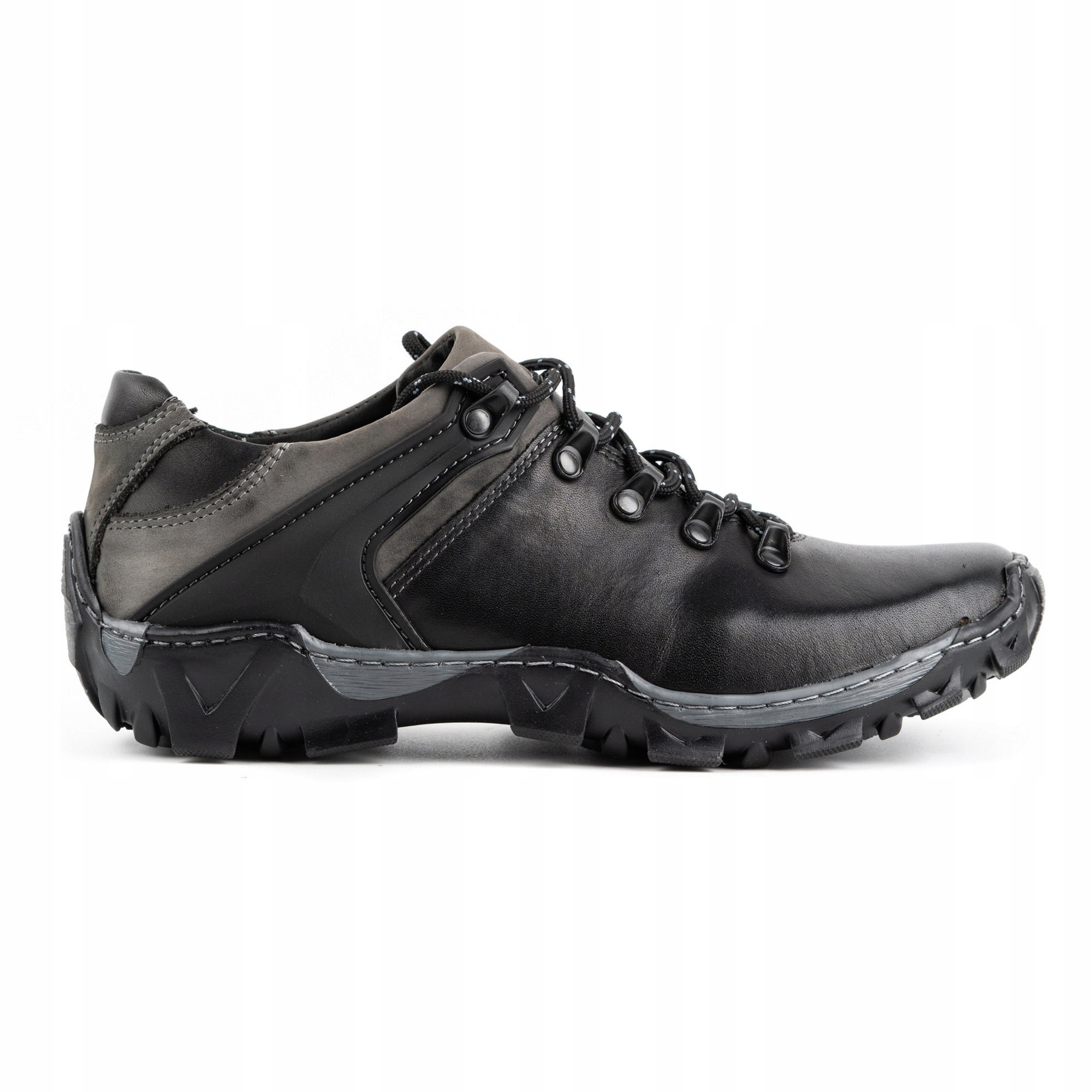 Buty Męskie Trekkingowe Skóra 116 Czarny 41