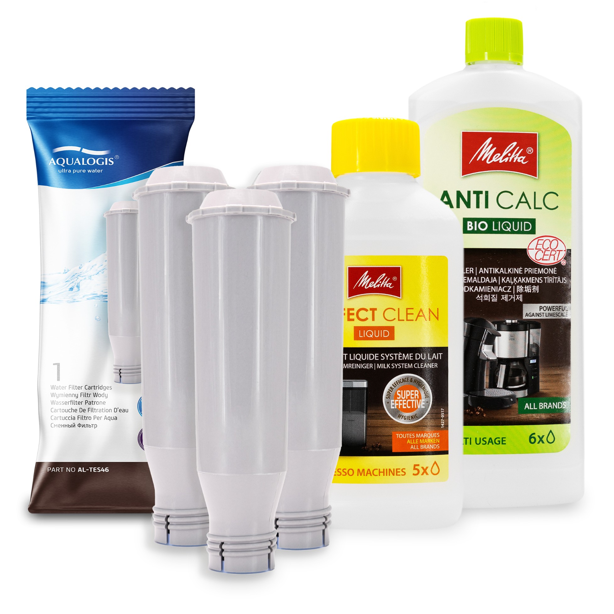 3x Filtr do kávovaru Melitta AL-TES46 Odvápňovač 250 ml Tekutina 250 ml