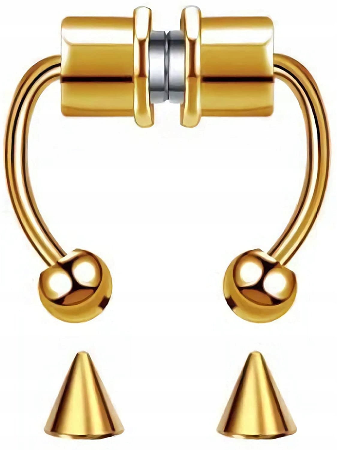 

Fake septum U Kolczyk do Nosa Stal Punk Magnesy