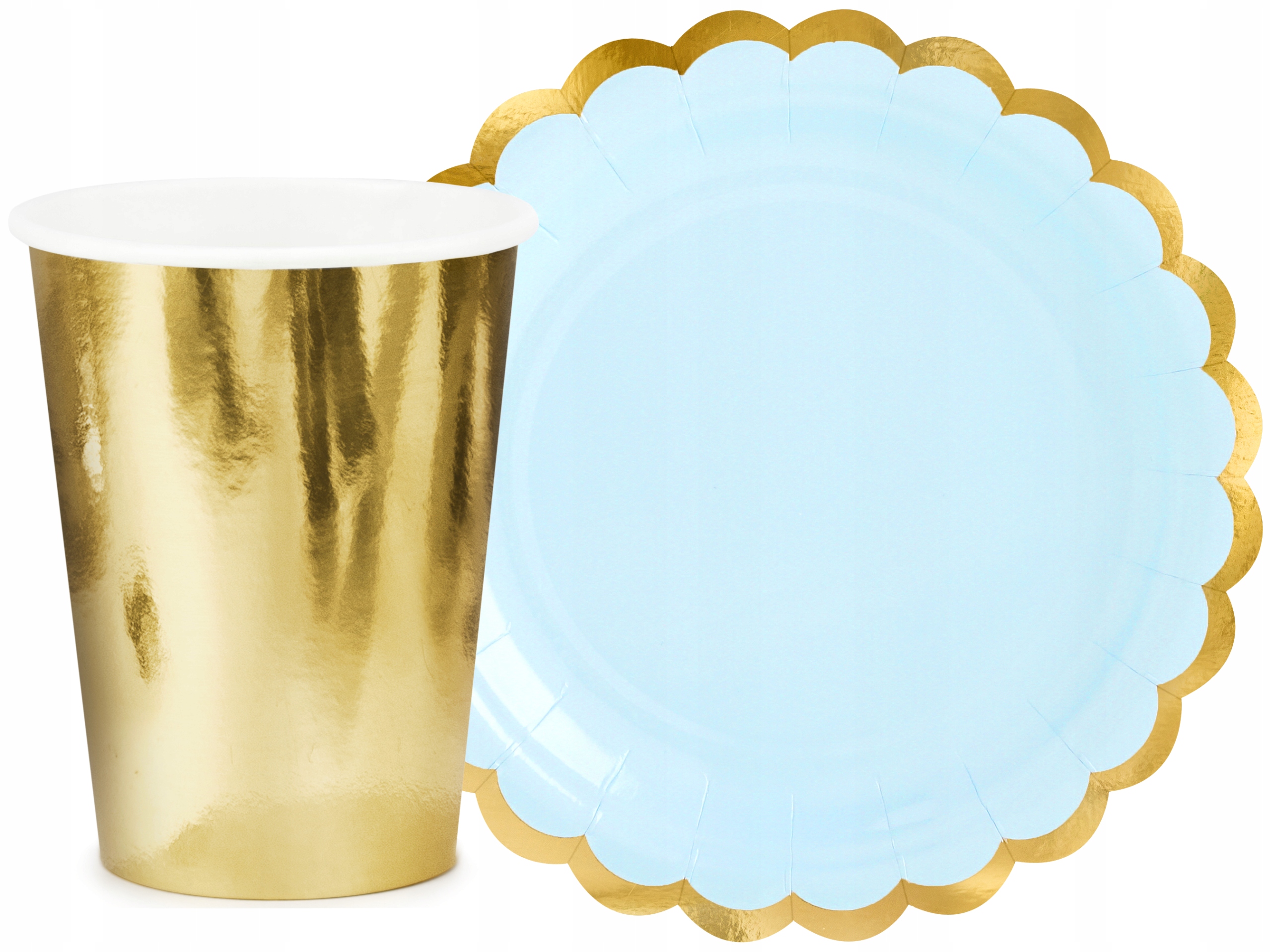 ZESTAW TALERZYKI KUBECZKI ZŁOTY BRZEG-7847