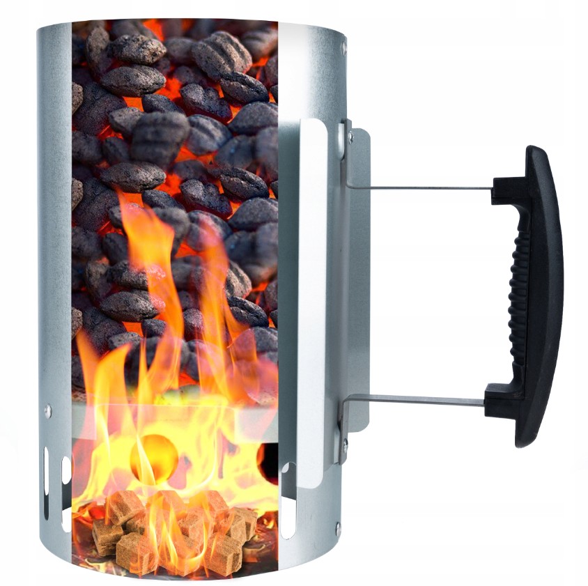 KOMIN DO GRILLA ROZPALANIA WĘGLA BRYKIETU OGNIA W KOMINKU XXL 30,5 x 19 cm Stan opakowania oryginalne