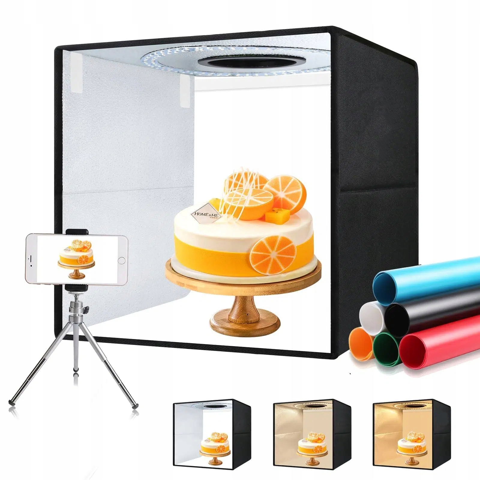 Stan Bezstínový fotografický box pro produktové fotografie 40 cm Led